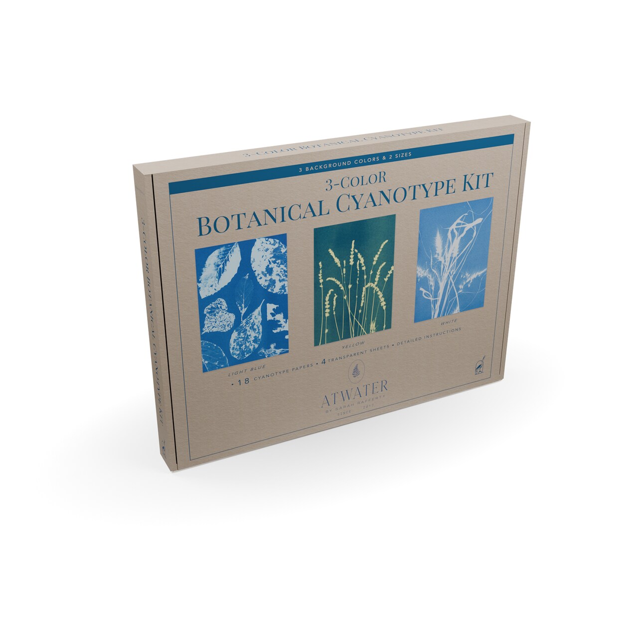 3-Color Botanical Cyanotype Kit: Beginner-Friendly Solar Printing Kit for DIY Nature Art